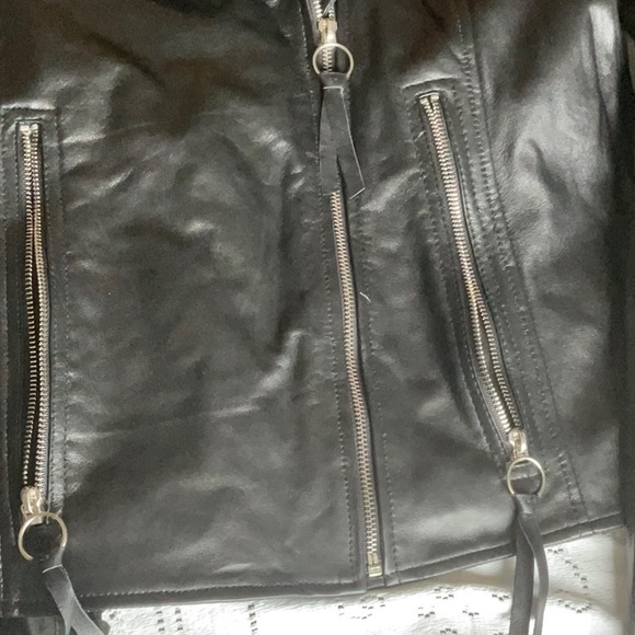 Sam Edelman Black Lamb Leather Moto Jacket Size M, NWT - Picture 13 of 16